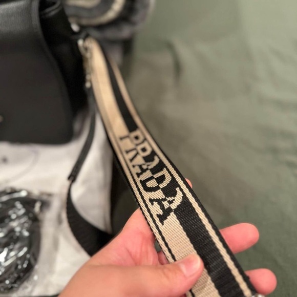 Prada Black Flap bag Medium Size 2 Shoulder Straps Silver Hardware - Picture 8 of 10